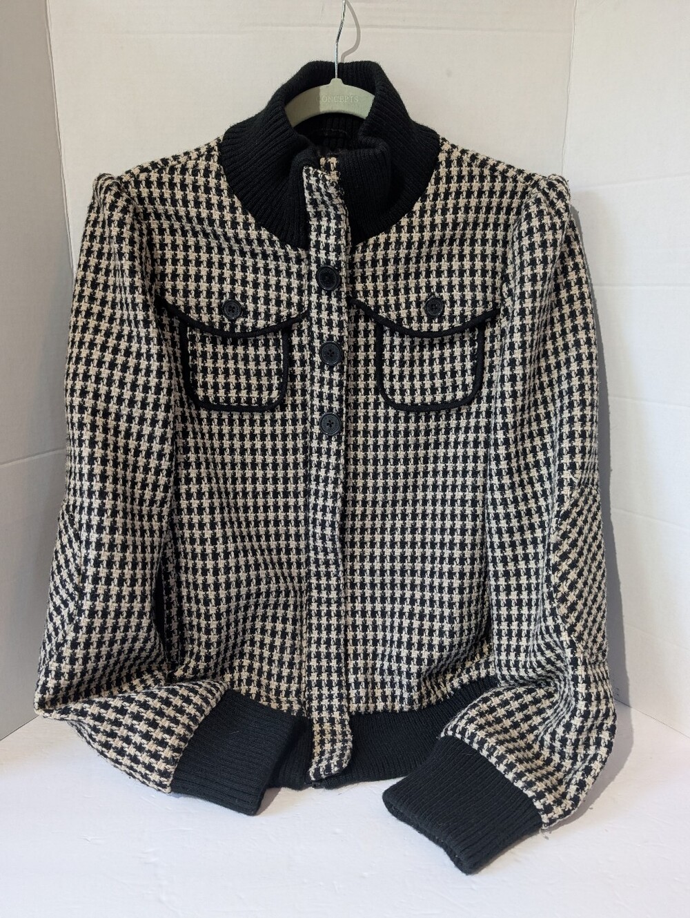 Vintage Y2K Billabong Houndstooth Jacket Women's Large Preppy Skater